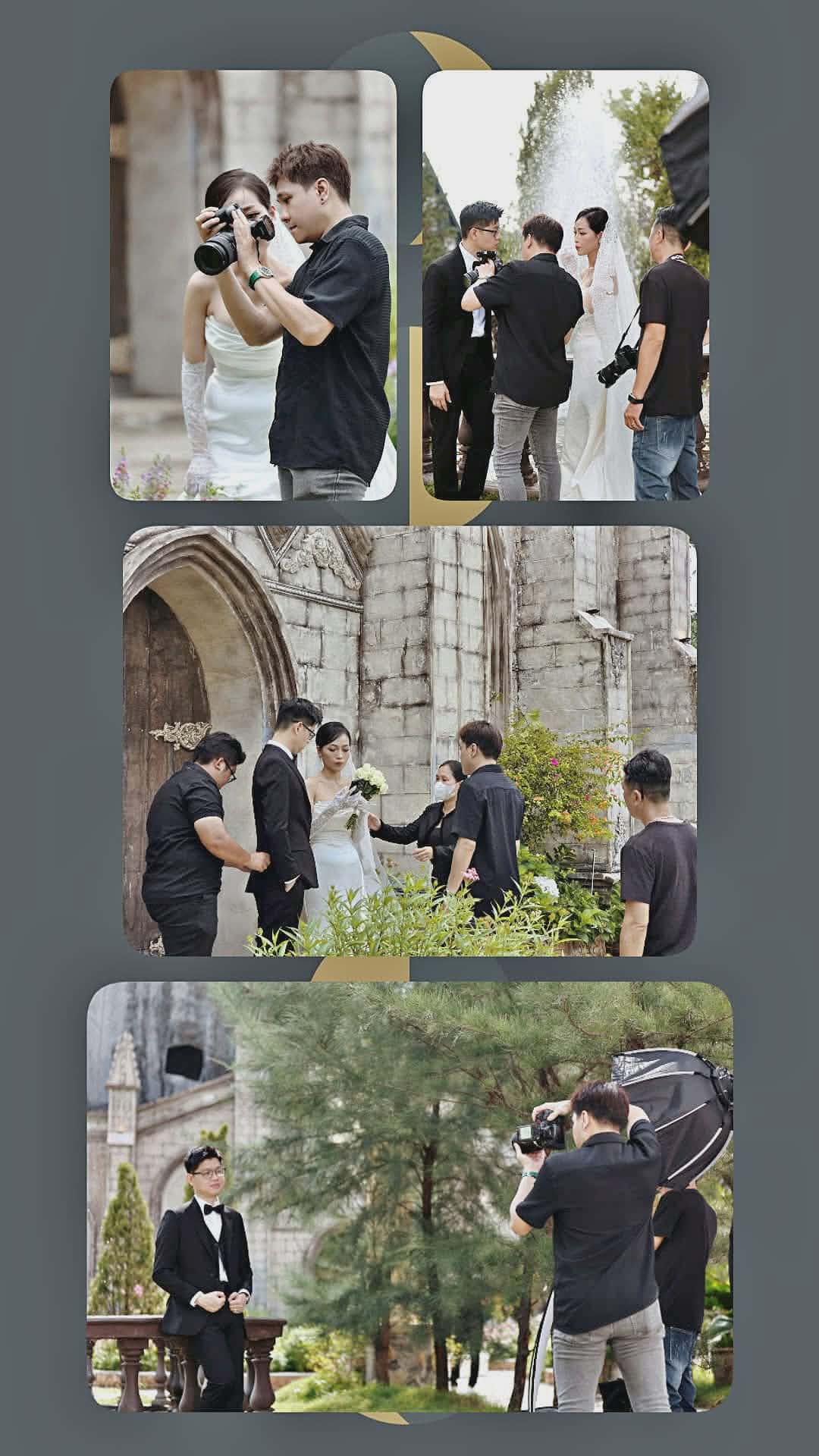 Set up ánh sáng tại studio
